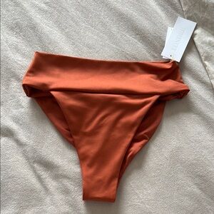Orange High-Waisted Bikini Bottom